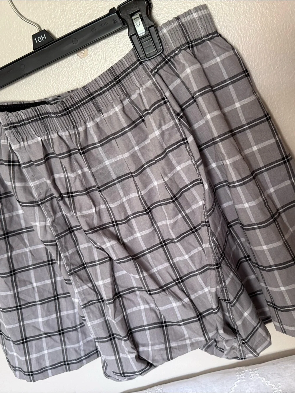 George Gray Plaid Cotton Boxer Shorts